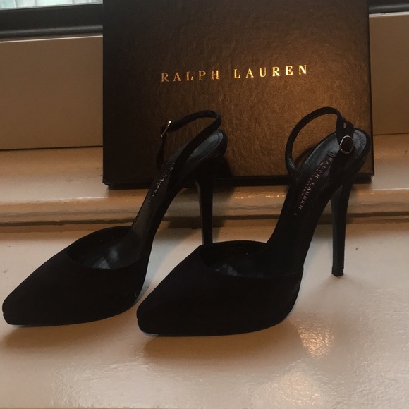 Sexy suede Ralph Lauren Purple Label pumps - Picture 2 of 5